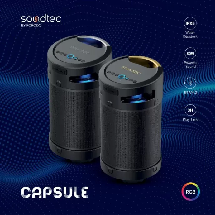 اسپیکر بلوتوثی قابل حمل پرودو مدل soundtec capsule